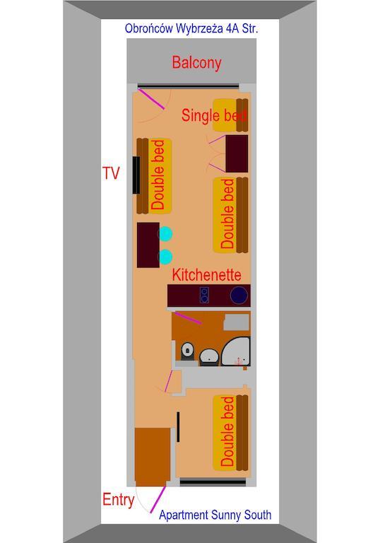 Appartement Apartament Sloneczne Poludnie à Gdańsk Chambre photo